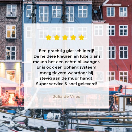 Copenhagen by night Glass 90x60 cm - Tirage photo sur verre (Décoration murale en plexiglas)