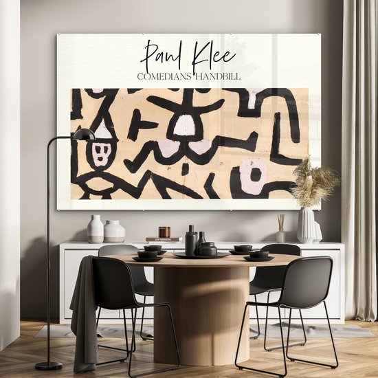 MuchoWow® Peinture sur Verre - Prospectus des Comédiens - Paul Klee - Art - 180x120 cm - Peintures sur Verre Peintures - Photo sur Glas
