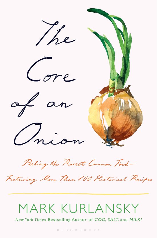 Boekomslag 'The Core of an Onion' met aquarel van een ui en tekst.