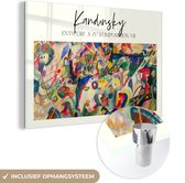 MuchoWow® Glasschilderij 120x80 cm - Schilderij acrylglas - Schilderij - Wassily Kandinsky - Abstract - Foto op glas - Schilderijen