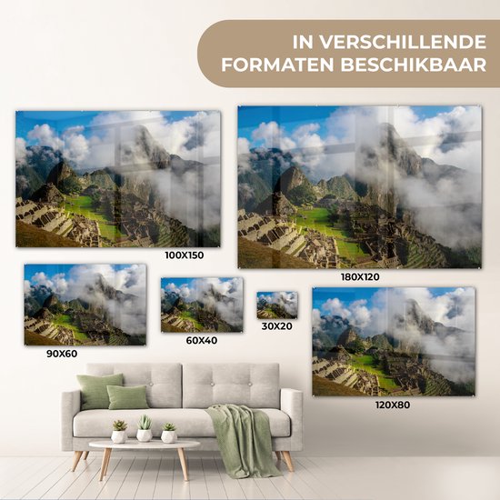 Peinture sur Verre - Berg - Machu Picchu - Pérou - 150x100 cm - Peintures sur Verre Peintures - Photo sur Glas