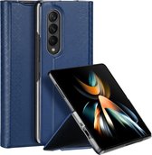 Geschikt voor Dux Ducis Samsung Galaxy Z Fold 4 Book Case Hoesje Blauw