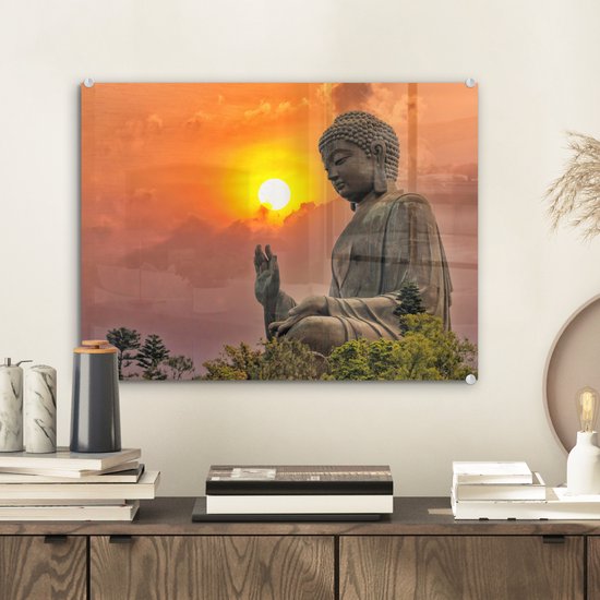 Tuinposter Boeddha in natuur landschap