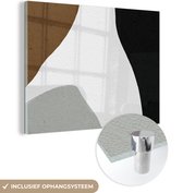 MuchoWow® Glasschilderij 160x120 cm - Schilderij acrylglas - Minimalisme - Design - Vormen - Foto op glas - Schilderijen
