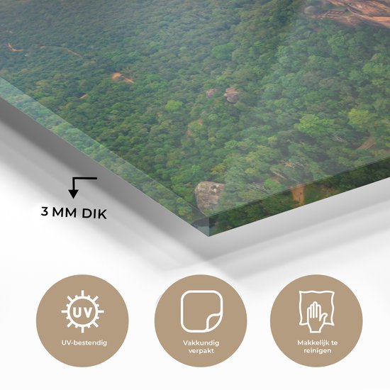 Peinture sur Verre - Vue sur le Rocher de Sigiriya au Sri Lanka - 40x30 cm - Peintures sur Verre Peintures - Photo sur Glas