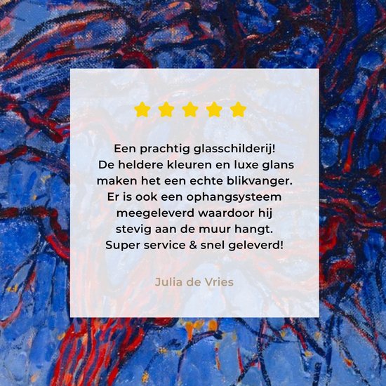 Peinture sur Verre - Arbre Rouge - Piet Mondrian - 160x120 cm - Peintures sur Verre Peintures - Photo sur Glas