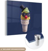 MuchoWow® Peinture sur Verre - Drôle de Glace - 80x60 cm - Peintures sur Verre Peintures - Photo sur Glas