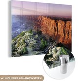 MuchoWow® Glasschilderij 120x80 cm - Schilderij acrylglas - De Grand Canyon in Arizona - Foto op glas - Schilderijen