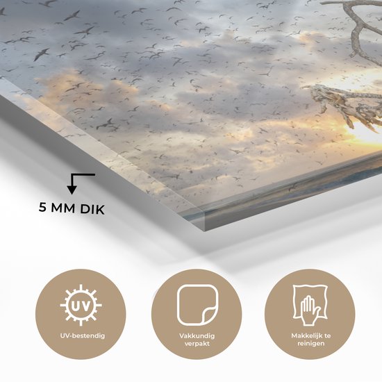 Peinture sur Verre - Vogel sur Branche - 120x80 cm - Peintures sur Verre Peintures - Photo sur Glas