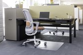 Tapis de tapis de chaise de bureau Rillstab - 120x 150 cm - protecteur de sol - polycarbonate - transparent - accessoires de bureau - protège moquette et revêtement de sol