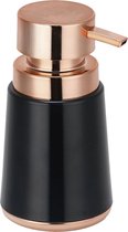 MSV Pompe/distributeur de savon - Corogne - Plastique PS - noir/cuivre - 8 x 15 cm - 250 ml
