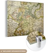 MuchoWow® Glasschilderij 160x120 cm - Schilderij acrylglas - Antieke kaart van Duitsland - Foto op glas - Schilderijen