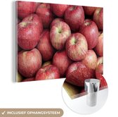 MuchoWow® Peinture sur verre 150x100 cm - Peinture sur verre acrylique - Pomme - Rouge - Fruit - Photo sur verre - Peintures