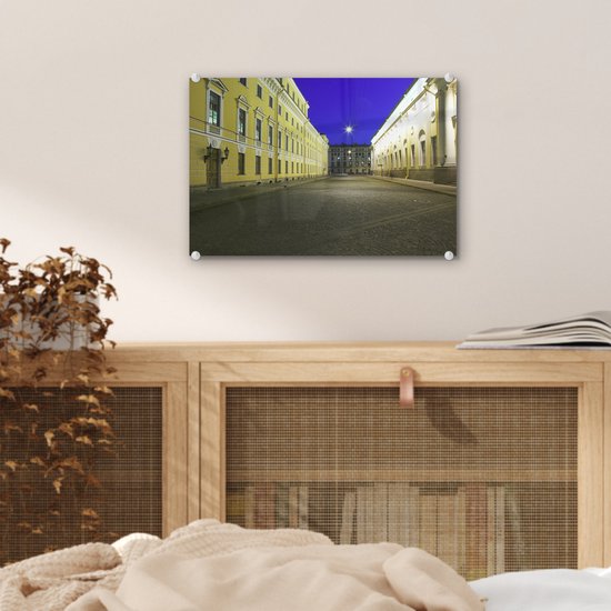 Le musée de l'Ermitage le soir Plexiglas 30x20 cm - petit - Tirage photo sur Glas (décoration murale plexiglas)