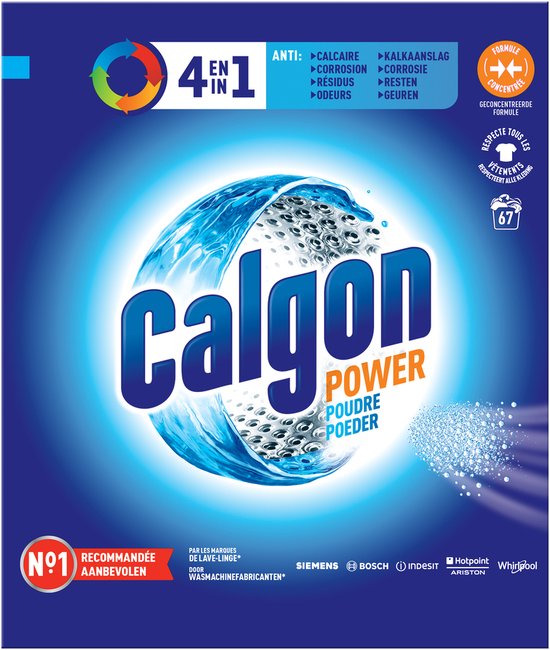 Calgon 4 in 1 Poudre Nettoyant Lave-linge et Anti-calcaire - 67 Doses