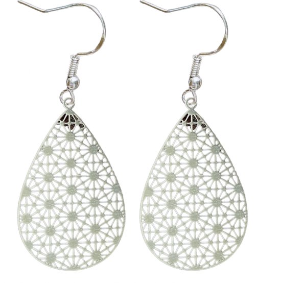 JFASHOP Maansteen oorbellen voor dames 925 sterling zilver filigraan maansteen druppel oorbellen leverback sieraden geschenken voor dames