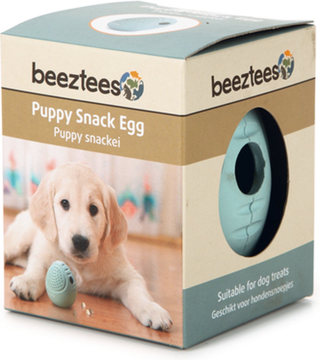 Beeztees Puppy Snack Ei - Puppy Speelgoed - Hondenspeelgoed - Mint - 6x6x8 cm thumbnail 3