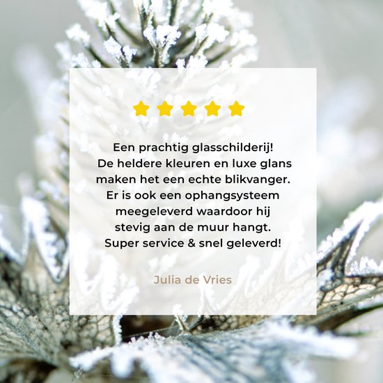 MuchoWow® Peinture sur verre 80x120 cm - Peinture sur verre acrylique - Bloem - Vert - Glace - Photo sur verre - Peintures