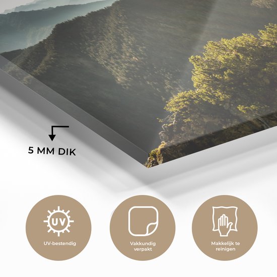 Peinture sur Verre - Alpes - Vogels - Forêt - 120x80 cm - Peintures sur Verre Peintures - Photo sur Glas