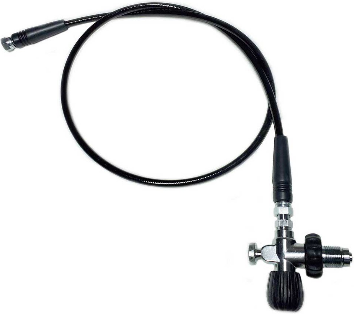 Metalsub Slang Met Din 200/300-klep 1/4´´ Bsp-binnendraad Compressor Zwart 50 cm