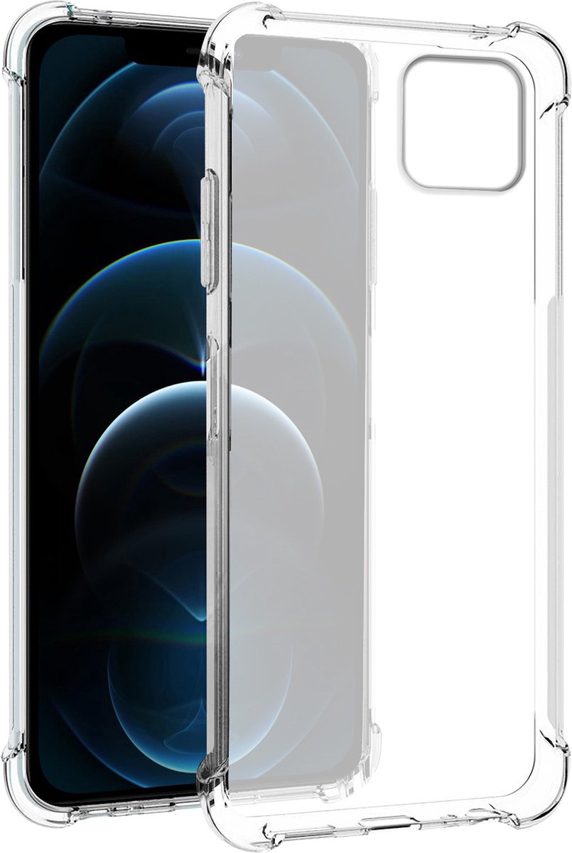 Hoesje Geschikt voor iPhone 12 Pro Max hoesje transparant siliconen backcover shockproof