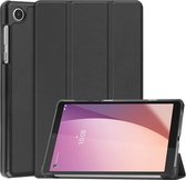 Tablet Hoes geschikt voor de Lenovo Tab M8 Gen 4 | Book Case met Standaard | Kunstlederen Beschermhoes | Tri-fold | Zwart