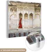 MuchoWow® Glasschilderij 20x20 cm - Schilderij acrylglas - Kloosters in India - Foto op glas - Schilderijen