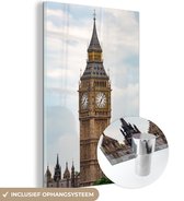 MuchoWow® Glasschilderij 40x60 cm - Schilderij acrylglas - Close up van de Big Ben in Londen - Foto op glas - Schilderijen