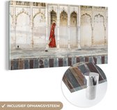 MuchoWow® Glasschilderij 40x20 cm - Schilderij acrylglas - Kloosters in India - Foto op glas - Schilderijen
