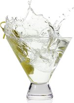 Stemless Martini glazen set van 4 (220 ml) – Stemless Margarita glazen voor elke drank – handgeblazen kristallen luxe party hosting cocktailglazen – elegant huisglaswerk