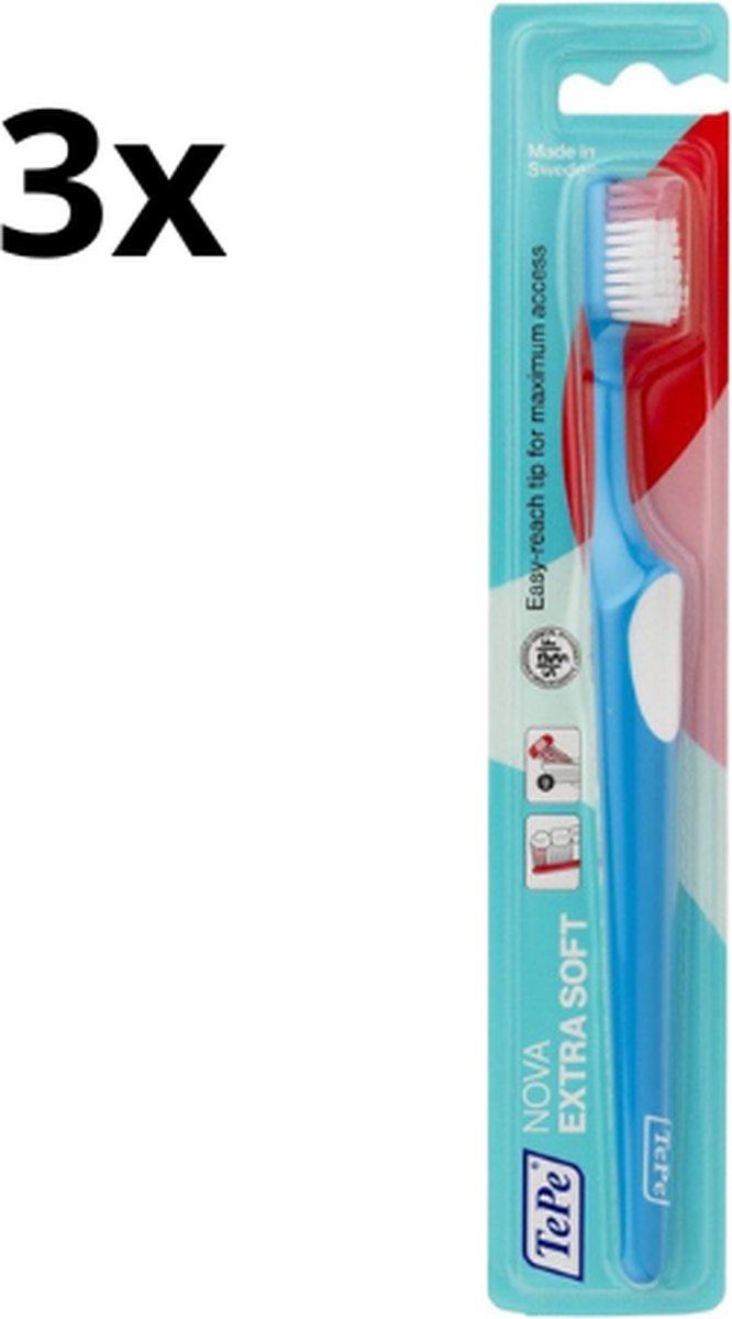 Goedkoopste 3x TePe Tandenborstel Nova Extra Soft