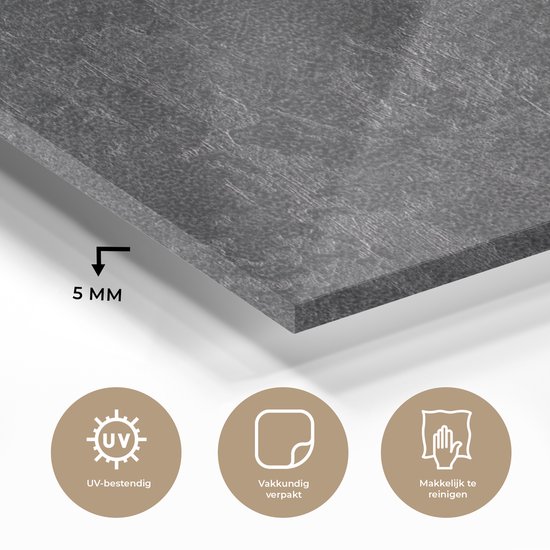 MuchoWow® Peinture sur verre 180x120 cm - Peinture sur verre acrylique - Ardoise - Béton - Natuursteen - Grijs - Industriel - Photo sur verre - Peintures