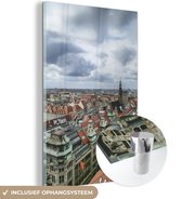 MuchoWow® Glasschilderij 80x120 cm - Schilderij acrylglas - Stadsgezicht van Wroclaw Polen - Foto op glas - Schilderijen
