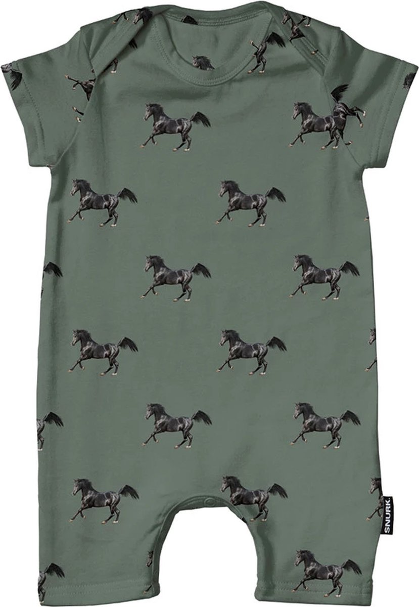 Snurk unisex playsuit playhors groen