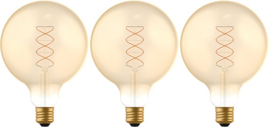 Proventa LED Filament lamp E27 - ⌀ 125 mm - Dimbaar - Warm wit -  3 x Vintage led lampen