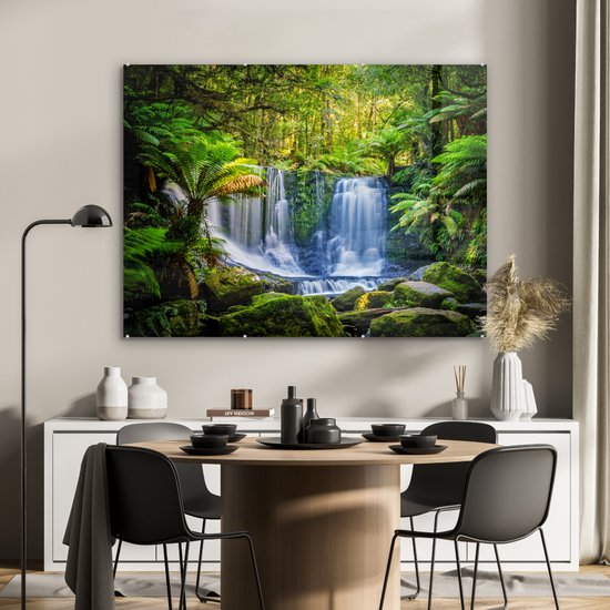 Tableau MuchoWow Cascade Jungle – Toile Moderne Prête à Accrocher – 1kg