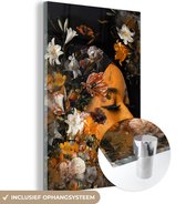 MuchoWow® Peinture sur verre - Fleurs - Femme - Couleurs - 40x60 cm - Peintures sur verre acrylique - Photo sur Glas