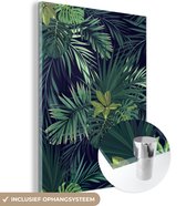 MuchoWow® Peinture sur verre 60x80 cm - Peinture acrylique sur verre - Jungle - Motifs - Feuille - Garçons - Filles - Enfants - Photo sur verre - Peintures