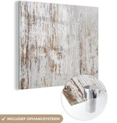 Peinture sur verre MuchoWow® - Structure de planches de bois - 90x90 cm - Peintures sur verre acrylique - Photo sur Glas