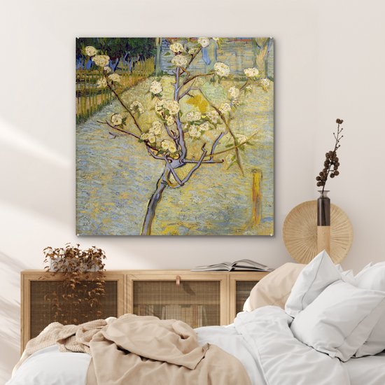 Peinture sur verre - Poirier en fleur - Vincent van Gogh - 90x90 cm - Peintures sur Verre Peintures - Photo sur Glas