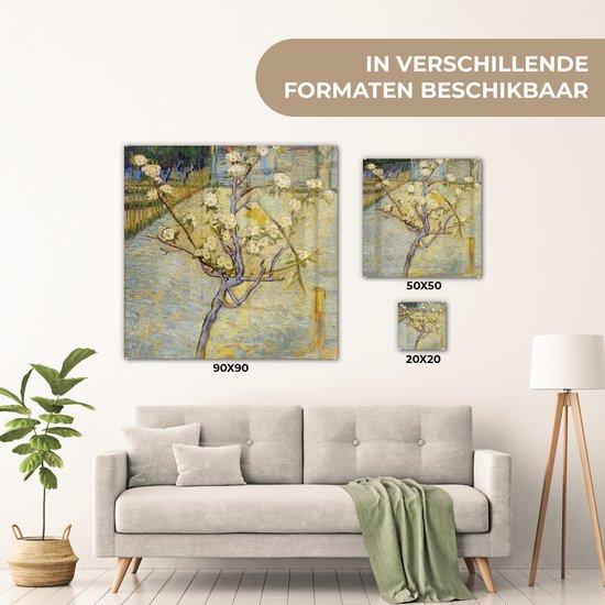Peinture sur verre - Poirier en fleur - Vincent van Gogh - 90x90 cm - Peintures sur Verre Peintures - Photo sur Glas