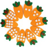 Jouets mathématiques - Jouets mathématiques Montessori - Jouets d’apprentissage - Compter les carottes - Apprendre à compter avec les carottes - Jouets Éducatif