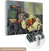 Peinture sur verre MuchoWow® - Nature morte aux pommes - Peinture de Paul Cézanne - 80x60 cm - Peintures sur verre acrylique - Photo sur Glas
