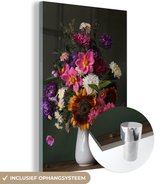 MuchoWow® Glasschilderij 20x30 cm - Schilderij acrylglas - Bloemen - Stilleven - Kleur - Foto op glas - Schilderijen