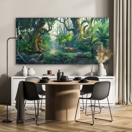 Peinture sur verre - Forêt - Peinture - Couleurs - 160x80 cm - Peintures Plexiglas