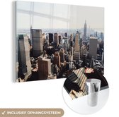 MuchoWow® Glasschilderij 90x60 cm - Schilderij acrylglas - Amerika - New York - USA - Foto op glas - Schilderijen