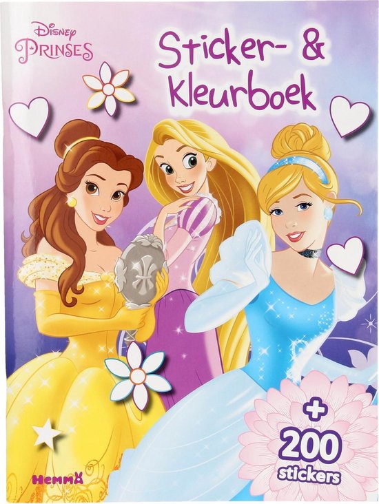 snelweg Krijger Verfijning Boek - Kleurboek - Disney prinsessen - Met 200 stickers | bol.com