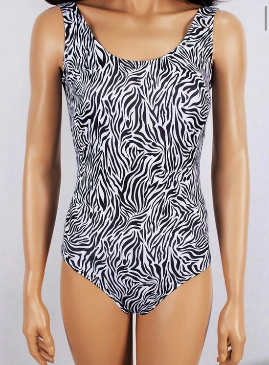 Badpak- Stijlvolle Dames Zwempak- Fijne Zebraprint Badmode Bikini Zwemkleding Strandkeding 426- Zebra- Maat 38/XS