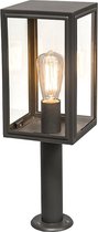 QAZQA sutton - Landelijke Staande Buitenlamp | Staande Lamp voor buiten - 1 lichts - H 500 mm - Antraciet - Buitenverlichting