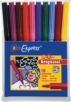 Viltstiften | Bruynzeel | 10 kleuren assorti